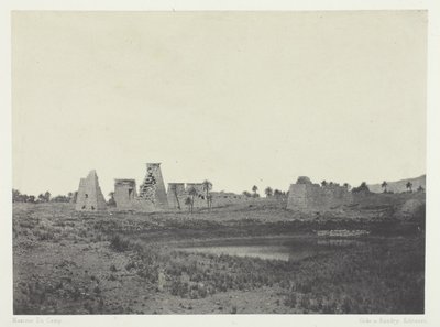 Palác Karnak, Jižní Propylaea; Thebes od Maxime Du Camp