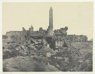 Palác Karnak, žulová svatyně a sloupová síň, Théby, 184951, vytištěno 1852. od Maxime Du Camp