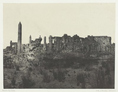 Palác Karnak, Celkový pohled na ruiny, Vzato na sever, Théby, 184951, vytištěno 1852. od Maxime Du Camp
