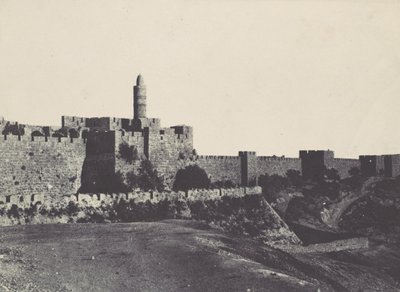 Palestina. Jeruzalém. Západní část zdí, 1850. od Maxime Du Camp
