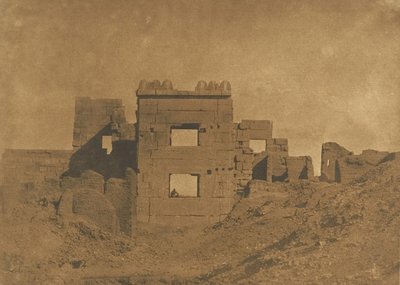 Pavilon nebo Gyneceum Rhamses-Meiamoun, v Medinet-habou, 1849-50. od Maxime Du Camp