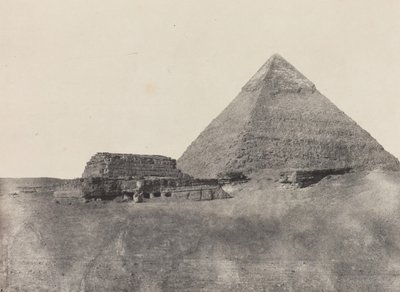 Chephrenova pyramida, Střední Egypt, 184951, vytištěno 1852. od Maxime Du Camp
