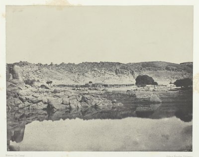 Severní břeh Nilu Village of Abou-Koli, pohled pořízený severně od Philoe, Nubia, 184951. od Maxime Du Camp