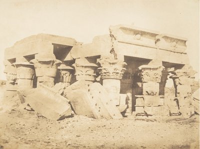 Ruiny chrámu Koum-Ombou Ombos, 1849-50. od Maxime Du Camp