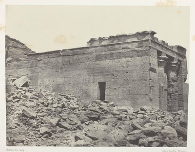 Temple De Dandour (Ancienne Tantour), Dédié à La Triade Osiris-Isis-Horus; Nubie, deska 93 z alba "Egypte, Nubie, Palestine et Syrie" (1852) od Maxime Du Camp