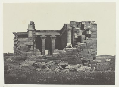Temple De Maharakkah (Hièra Sycaminos Des Grecs); Núbie, deska 96 z alba "Egypte, Nubie, Palestine et Syrie" (1852) od Maxime Du Camp