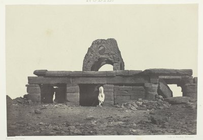 Amadin chrám; Núbie, deska 99 z alba "Egypte, Nubie, Palestine et Syrie" (1852) od Maxime Du Camp