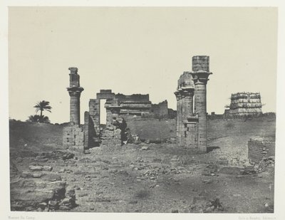 Chrám Hermontis, Horní Egypt, deska 63 z alba "Egypte, Nubie, Palestine et Syrie" (1852) od Maxime Du Camp