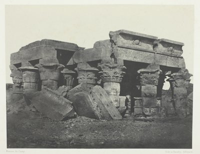 Chrám v Ombosu, Horní Egypt, deska 65 z alba "Egypte, Nubie, Palestine et Syrie" (1852) od Maxime Du Camp