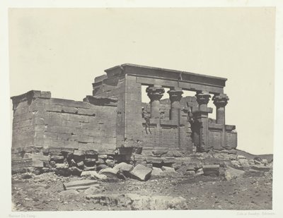 Chrám Débôd, Parembole z Antonine Route, Nubia, 184951, tištěno 1852. od Maxime Du Camp