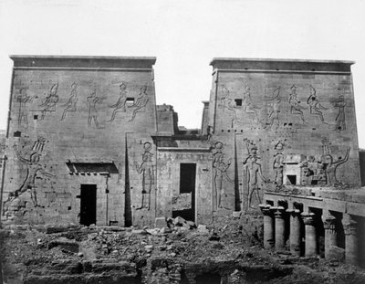 Chrám Philae, Núbie, Egypt, 1852 od Maxime Du Camp
