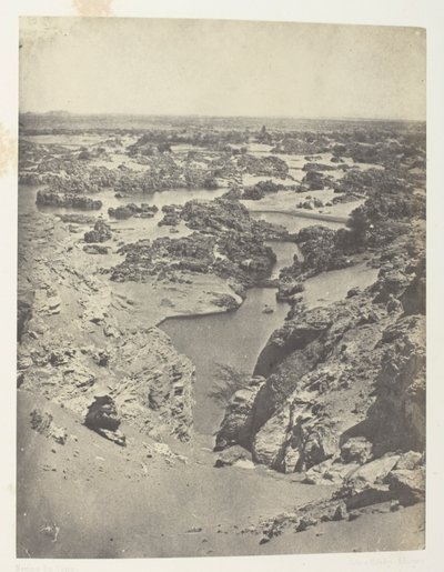 Vue Cavalière De La Seconde Cataracte; Nubie, deska 111 z alba "Egypte, Nubie, Palestine et Syrie" (1852) od Maxime Du Camp