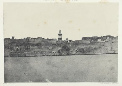 Celkový pohled na Esneh, Horní Egypt, 184951, vytištěno 1852. od Maxime Du Camp