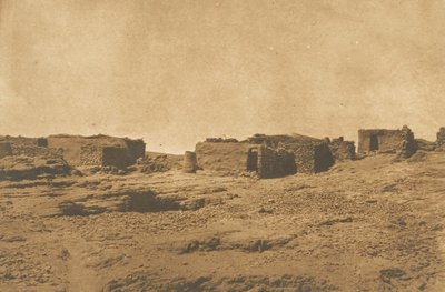 Pohled na vesnici Abou-hor obratník Raka, duben 1850. od Maxime Du Camp