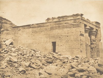 Pohled na pronaos chrámu Dandour Obratník Raka, 7. dubna 1850. od Maxime Du Camp