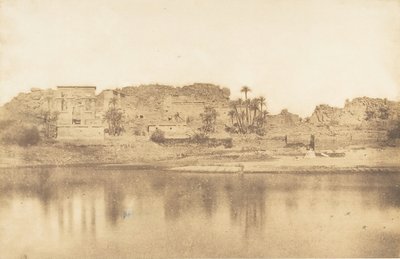 Celkový pohled na ostrov Philae, převzato z východu, 1849-50. od Maxime Du Camp