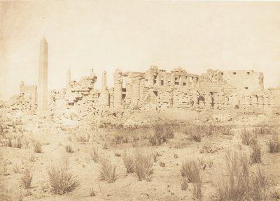 Celkový pohled na ruiny paláce Karnac, pořízený od severu, 1849-50. od Maxime Du Camp