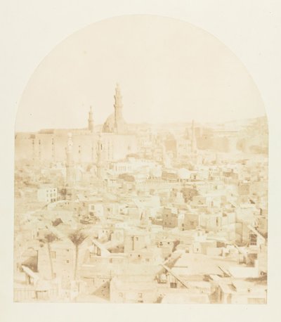Celkový pohled na Káhiru, pořízený z mešity Tegloun, prosinec 1849-leden 1850. od Maxime Du Camp