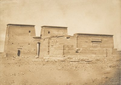 Celkový pohled na chrám Dakkeh Pselcis, pořízený ze severu, 5. dubna 1850. od Maxime Du Camp