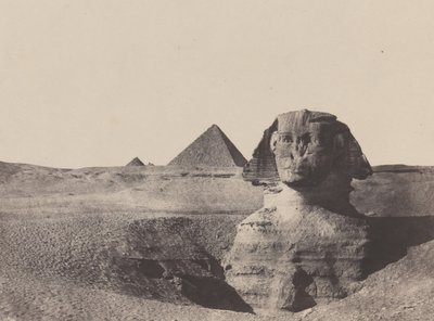 Střední Egypt, Sfinga, prosinec 1849, vytištěno 1852. od Maxime Du Camp