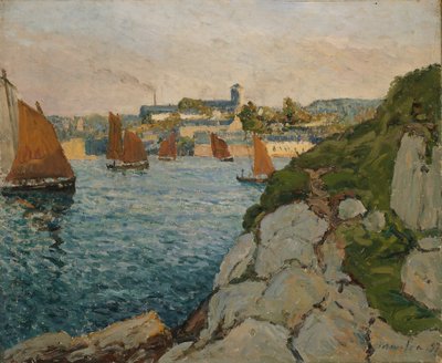 Douarnenez v Sunshine, 1897. od Maxime Emile Louis Maufra