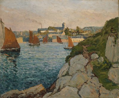 Douarnenez v Sunshine, 1897 od Maxime Emile Louis Maufra