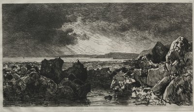 Černé skály poblíž Trouville (odliv) od Maxime Lalanne