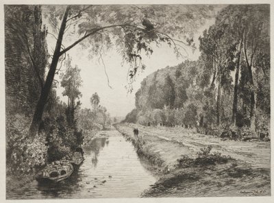 Kanál v Pont Sainte-Maxence od Maxime Lalanne