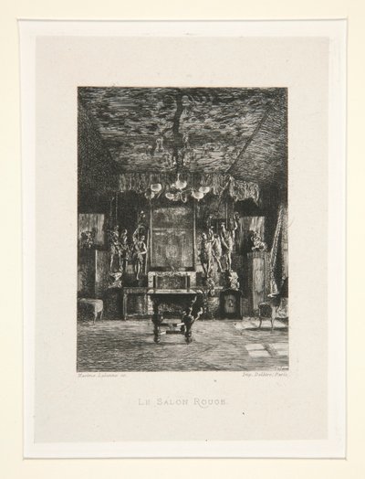 Le salon rouge (Červený pokoj), pl. 5 z apartmá Chez Victor Hugo (Victor Hugo od Maxime Lalanne