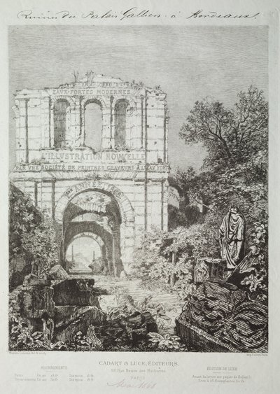 Ruiny paláce Gallien v Bordeaux, 1866-1868. od Maxime Lalanne