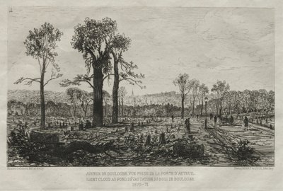 Umělecké vzpomínky na obléhání Paříže: Avenue de Boulogne, Pohled z Porte d