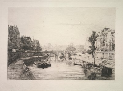Pohled z mostu St. Michel, 1865. od Maxime Lalanne