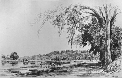 Pohled na Richmond z Temže, 1871 od Maxime Lalanne