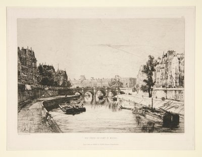 Pohled převzatý z Pont Saint-Michel od Maxime Lalanne
