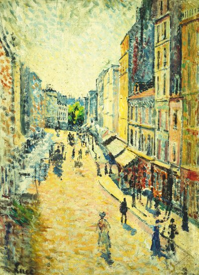 Ulice v Abbesses; La Rue des Abesses, 1895 od Maximilien Luce