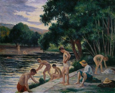 Bathers on the Banks of the Cure od Maximilien Luce