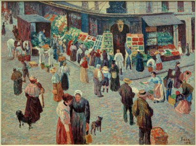 Obchod s potravinami, Rue des Abbesses od Maximilien Luce