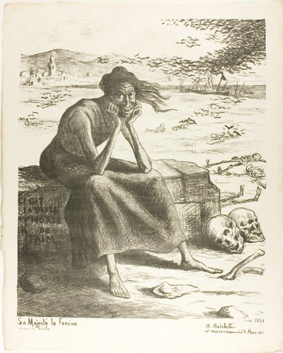 Její Veličenstvo Hladomor, královna Sicílie od Maximilien Luce