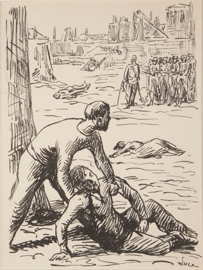 Devět bezejmenných tisků politických subjektů od Maximilien Luce