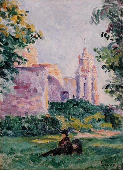 Odpočinek v trávě, cca 1897 (olej na palubě) od Maximilien Luce