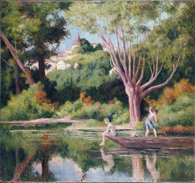 Rolleboise, koupání od Maximilien Luce