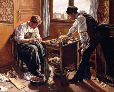 Shoemakers, the Two Givort Brothers, 1884 od Maximilien Luce