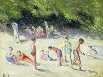 The Bathers of Mericourt; La Baignade a Mericourt, 1935 od Maximilien Luce