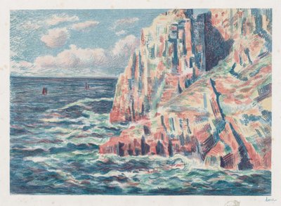 Moře v Camaret, The Red Rocks, 1895. od Maximilien Luce