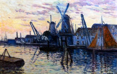 Větrné mlýny v Holandsku, 1908 od Maximilien Luce