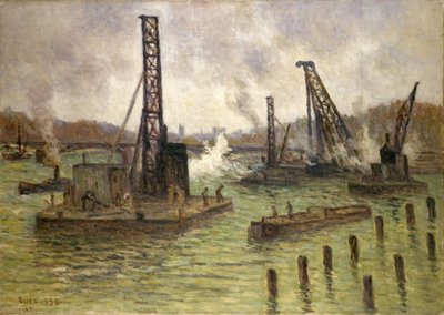 Práce na Seině, Pont des Saints-Pères od Maximilien Luce