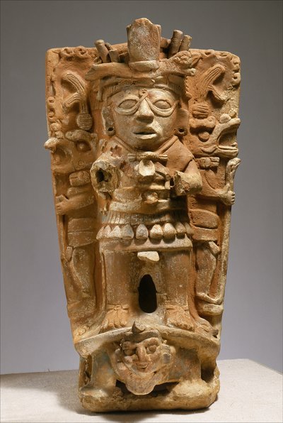 Podpora kadidelnice z Mexika, polovina 7.-9. století (keramika) od Mayan