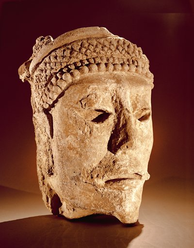 Hlava řezaná ze zdi v Comalcalco, Tabasco, Classic Maya (štuk) od Mayan