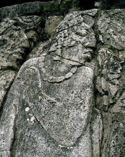 Stéla v domě A, terasa 2 v paláci od Mayan