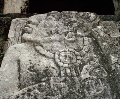 Stéla v domě A, terasa 2 v paláci od Mayan